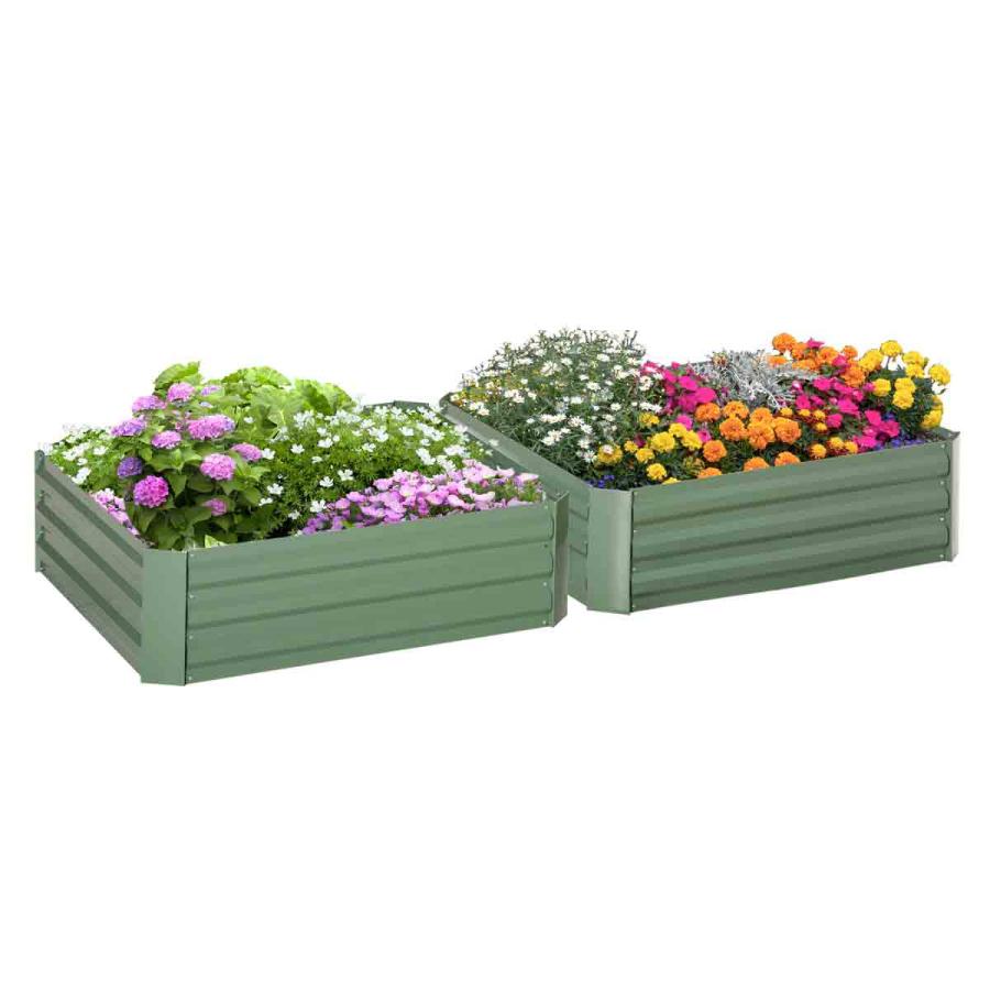 Planting & Growing |  2Pk Raised Garden Bed Galvanised – Green Planting & Growing Green