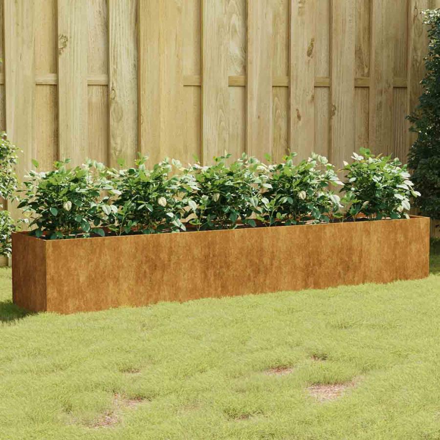 Planting & Growing |  Garden Raised Bed 200X40X40 Cm Corten Steel Planting & Growing Brown