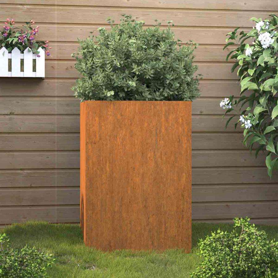 Planting & Growing |  Planter 52X48X75 Cm Corten Steel Planting & Growing Brown