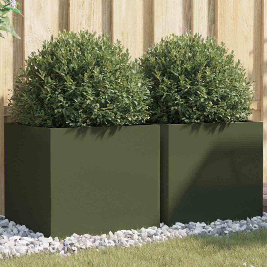 Planting & Growing |  Planters 2Pcs Olive Green 49X47X46 Cm Planting & Growing Green