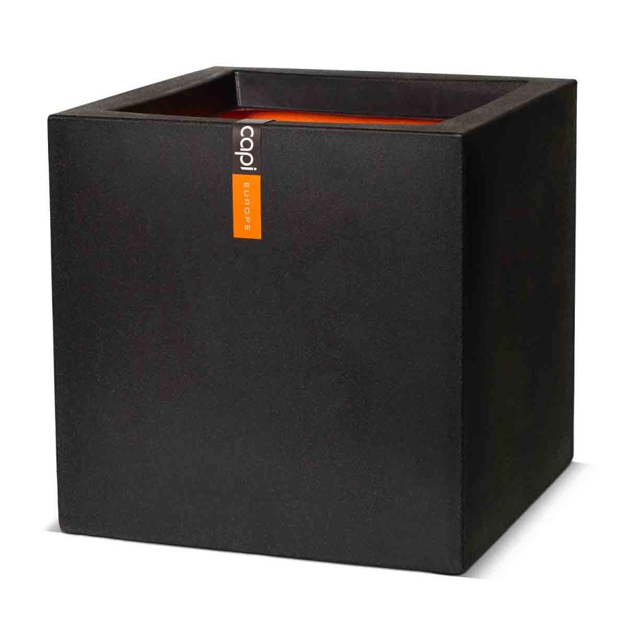 Planting & Growing |  Square Smooth Planter Nl 50X50X50- Black Planting & Growing Black